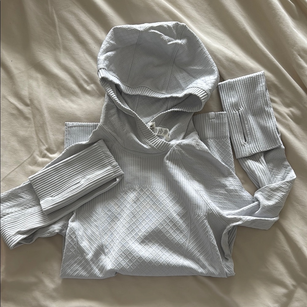 LululemonLight Gray Hooded Sweater